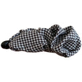 Coffee Leopard Ruched Fabric Banana Hair Clip Black Ends view 5