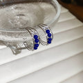 Beaded Hoop Earrings Open Cuff Bracelets Pink Blue Green view 9