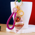 Jeweled Conch Shell Keychains With Color and Wrist Strap Options view 1