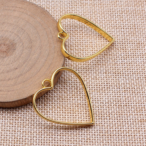 Open Heart Resin Frame Charms displayed product view