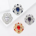 Small Baroque Teardrop Brooch Filigree Rhinestone Four Color view 1