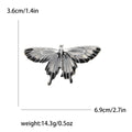 Silver Swallowtail Butterfly Brooch Enamel Wings Two Styles view 4