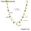 Teal Gold Necklace