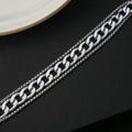 Silver Multi Strand Curb Chain Bracelet Lobster Clasp view 4