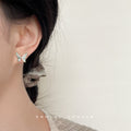 Gold-Tone Enamel Mini Butterfly Stud Earrings Two Colors view 2