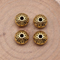Floral Sunburst Large-Hole Spacer Beads in 2 Finishes for Jewelry Making view 4