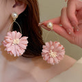 Pink Floral Statement Earrings in Twenty Distinct Designs view 9