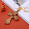 Pearl and Crystal Cross Keychains in Six Pictured Color Finishes view 9
