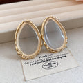 Teardrop Resin Stud Earrings in Polished Statement Design view 9