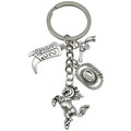 Western Cowboy Charm Keychains Featuring Silver Boot Across 30 Pictured Variations view 6