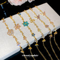 Gold-Tone Floral Charm Bracelets in Four Styles Decorative Jewelry Accessory view 4