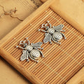 Detailed Bee Metal Pendant Charm For Jewelry Making view 7