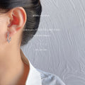 Gold Geometric Square Twisted Wire Stud Earrings Pair view 4