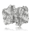 Textured Abstract Rectangle Brooch in Polished Metal view 5
