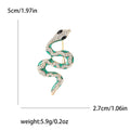 Crystal Enamel Coiled Snake Brooch Purple Green Blue Red view 7