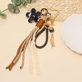 Flower Lace Tassel Keychain Heart Carabiner Bag Charm view 4