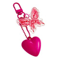 Acrylic Butterfly Charm Keychain With Cross Print And Heart Pendant view 5