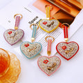Jeweled Heart Keychains in High Heel Lipstick and Gradient Styles view 11