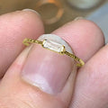 Rectangular Solitaire Split Band Ring In Six Stone Colors view 3