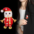 Christmas Snowman Crystal Metal Brooch Pin for Jackets and Lapels view 3