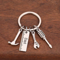 Metal Tool Charm Keychain With Papa, Grandpa, Dad, Uncle Tags view 4