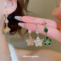 Crystal Flower Teardrop Necklace Earring Sets 3 Colors view 2