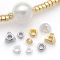 Triangular Metal Spacer Beads in Three Sizes and Three Finishes view 3