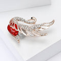 Crystal Swan Brooch A Silver-Tone Crystal Swan Crystal Accent Pin view 3