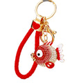 Multicolor Round Fish Keychains with Plain and Red Fortune Loop Options view 5