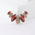 Marquise Crystal Collar Brooch In Blue And Pink Decorative Lapel Pin view 7