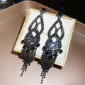 Crystal Cutout Chandelier Stud Earrings Fashion Jewelry view 6