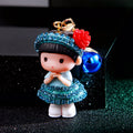Jeweled Neighbor Girl Doll Keychains in Four Colors plus Assorted Option view 6