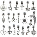 Antique Silver Heart and Star Metal Charms with 2 Listed Options view 1