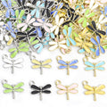 Enamel-Look Gold Silver Dragonfly Alloy Charms in 14 Styles view 5