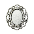Ornate Oval Cabochon Settings in Two Sizes and Finishes view 5