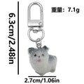 Eight Flocked Resin Dog Rabbit and Animal Clasp Keychain Designs view 4