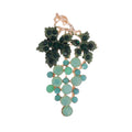 Green Purple Grape Crystal Four Designs Metal Brooch Pin view 8