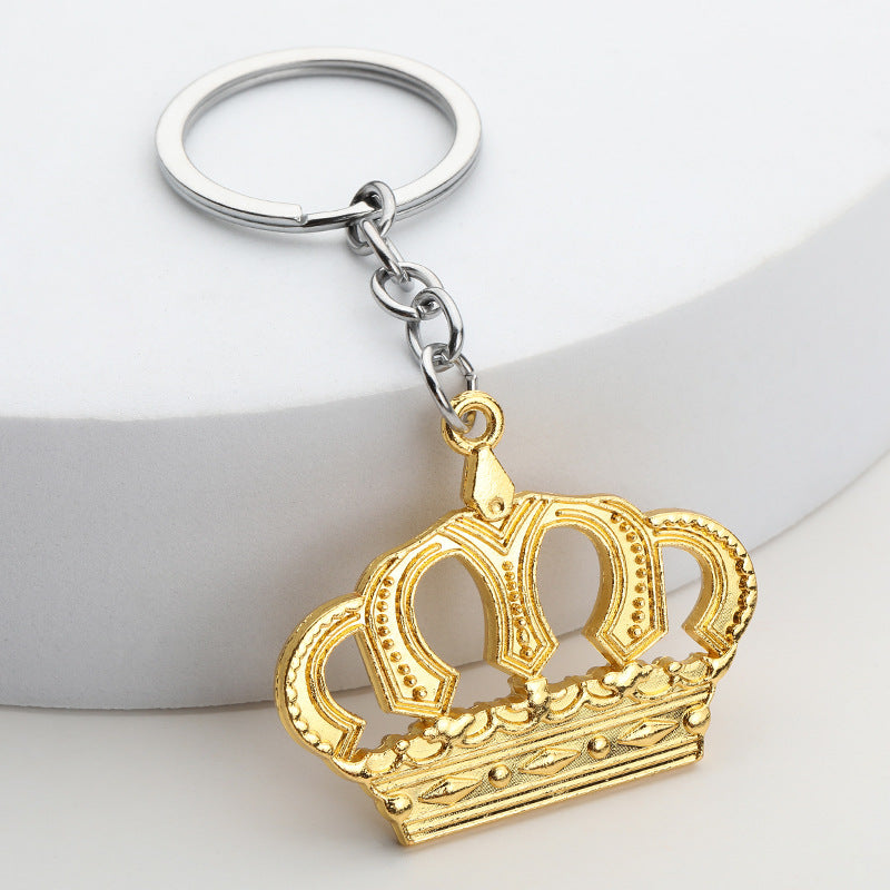 Mini Crown Zinc Alloy Car Keychain Waist Hang Accessory