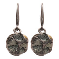 Gunmetal Gray Faceted Round Stone Hook Earrings Jewelry view 5
