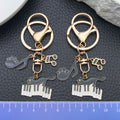 Black Cat Music Keychains in Six Charm Arrangements view 3