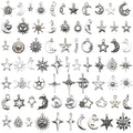 Antique Silver Moon and Sun Metal Charms with 11 Listed Options view 5