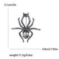 Crystal Spider Brooch in Black Silver or Gold Tone view 5