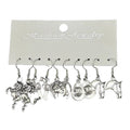 Western Cowboy Hat Boot and Horse Earring Set with Metal Charm Hardware view 5