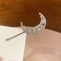 Rhinestone Star Moon Bobby Hair Pins Silver Three Styles view 7