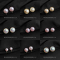 Gold Pearl Mosquito Coil Clip Earrings Assorted Sizes Mix view 2