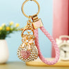 Pink Braided-Jeweled-Pouch