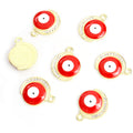 Colorful Round Rhinestone Evil Eye Pendant Charms in 12 Styles view 6