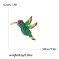Crystal Hummingbird Brooch in Three Bright Color Styles view 8