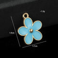 Enamel Daisy Charm Pendant Silver-Tone And Gold-Tone Six Colors view 2