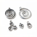 Silver Tone Spiral Wire Charms in Assorted Designs view 5